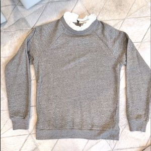 Jcrew ruffle neck sweatshirt